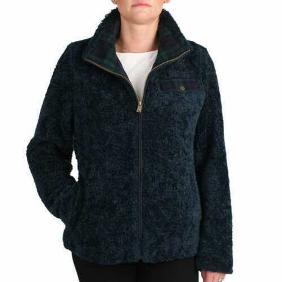 Pendleton Women's Full Zip Sherpa Jacket - Dark Blue - Medium - Picture 1 of 6